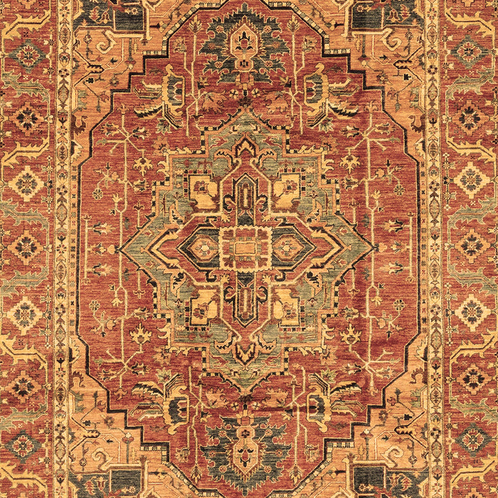 Machine Washable Persian Brown Traditional Rug, wshabs4012brn