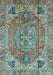 Machine Washable Persian Light Blue Traditional Rug, wshabs4012lblu