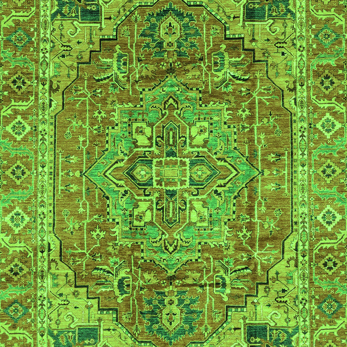 Machine Washable Persian Green Traditional Area Rugs, wshabs4012grn