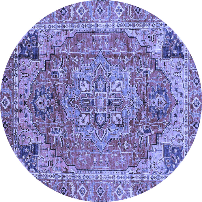 Round Persian Blue Traditional Rug, abs4012blu