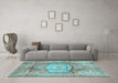 Machine Washable Abstract Light Blue Modern Rug in a Living Room, wshabs4013lblu