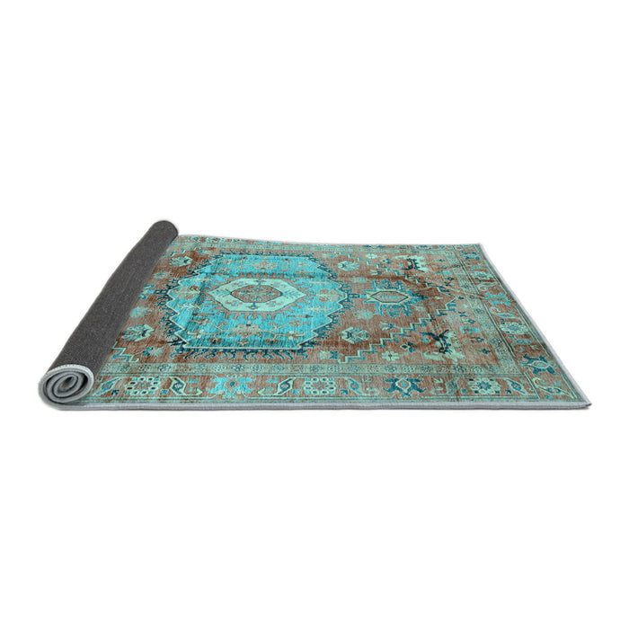 Sideview of Abstract Light Blue Modern Rug, abs4013lblu