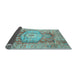 Sideview of Abstract Light Blue Modern Rug, abs4013lblu