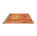 Sideview of Machine Washable Abstract Orange Modern Area Rugs, wshabs4013org