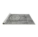 Sideview of Machine Washable Abstract Gray Modern Rug, wshabs4013gry