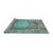 Sideview of Machine Washable Abstract Light Blue Modern Rug, wshabs4013lblu