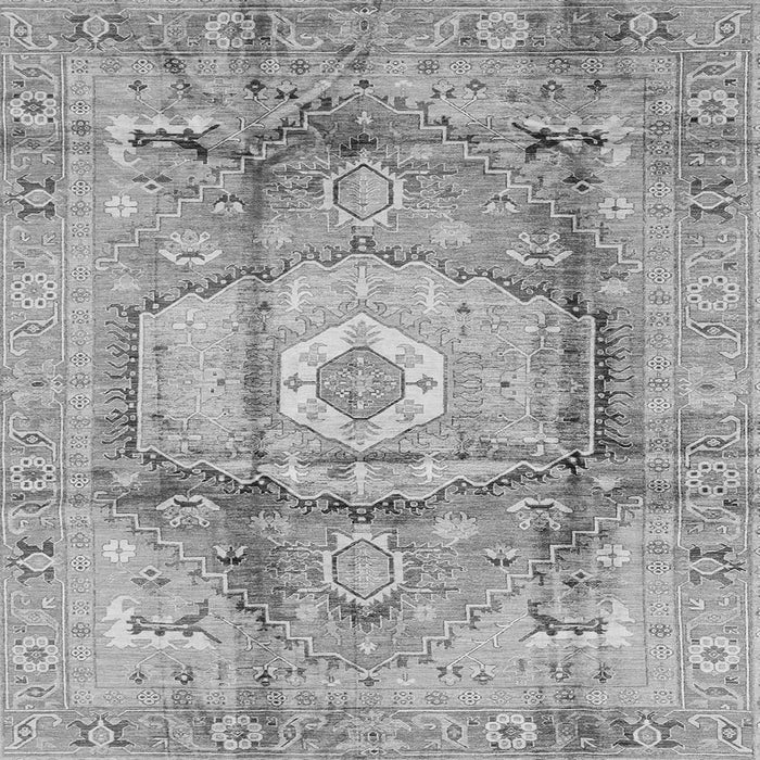 Square Abstract Gray Modern Rug, abs4013gry