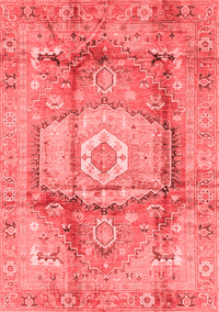 Abstract Red Modern Rug, abs4013red