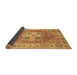 Sideview of Abstract Brown Modern Rug, abs4014brn