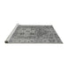 Sideview of Machine Washable Abstract Gray Modern Rug, wshabs4014gry