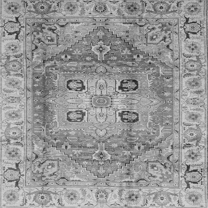 Square Abstract Gray Modern Rug, abs4014gry