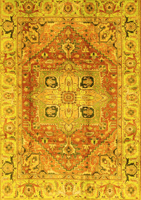 Abstract Yellow Modern Rug, abs4014yw