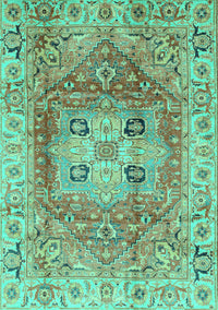 Abstract Turquoise Modern Rug, abs4014turq