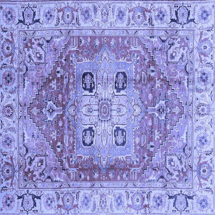 Square Machine Washable Abstract Blue Modern Rug, wshabs4014blu