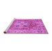 Sideview of Machine Washable Abstract Purple Modern Area Rugs, wshabs4014pur