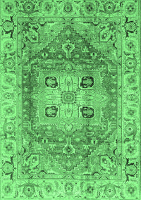 Abstract Emerald Green Modern Rug, abs4014emgrn