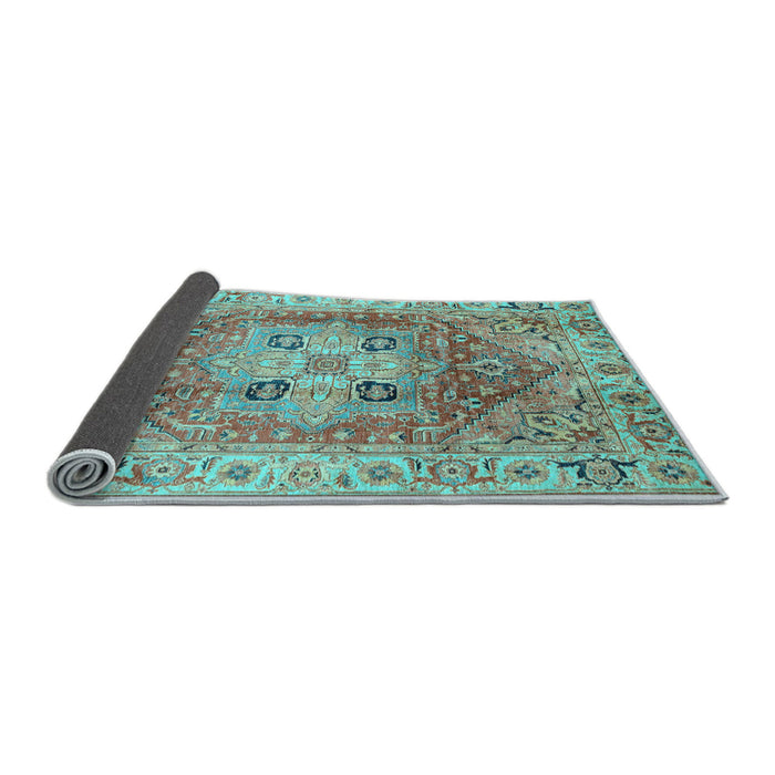 Sideview of Abstract Light Blue Modern Rug, abs4014lblu