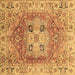 Square Abstract Brown Modern Rug, abs4014brn