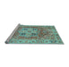 Sideview of Machine Washable Abstract Light Blue Modern Rug, wshabs4014lblu