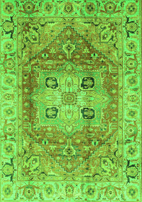 Abstract Green Modern Rug, abs4014grn