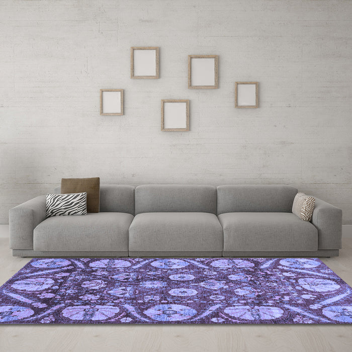 Machine Washable Abstract Blue Modern Rug in a Living Room, wshabs4015blu
