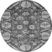 Round Machine Washable Abstract Gray Modern Rug, wshabs4015gry