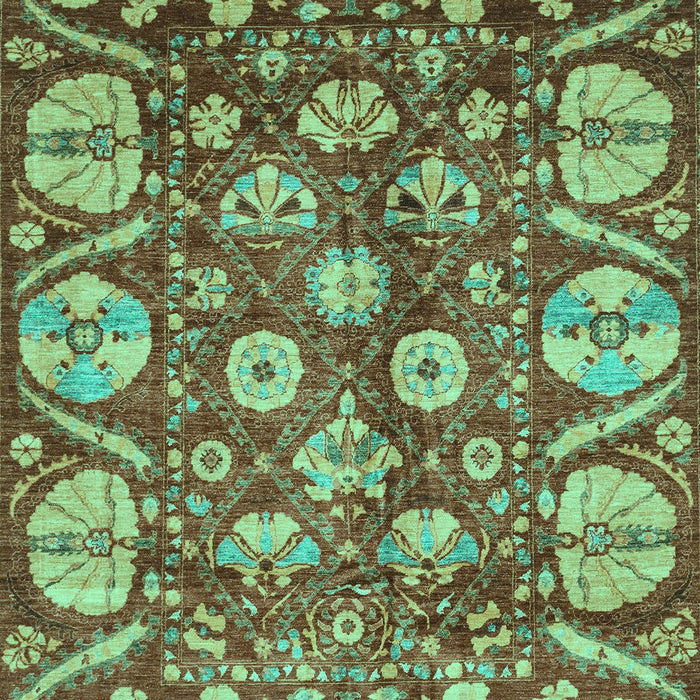 Machine Washable Abstract Turquoise Modern Area Rugs, wshabs4015turq