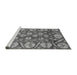 Sideview of Machine Washable Abstract Gray Modern Rug, wshabs4015gry