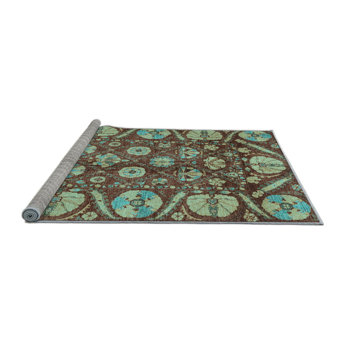 Sideview of Machine Washable Abstract Light Blue Modern Rug, wshabs4015lblu