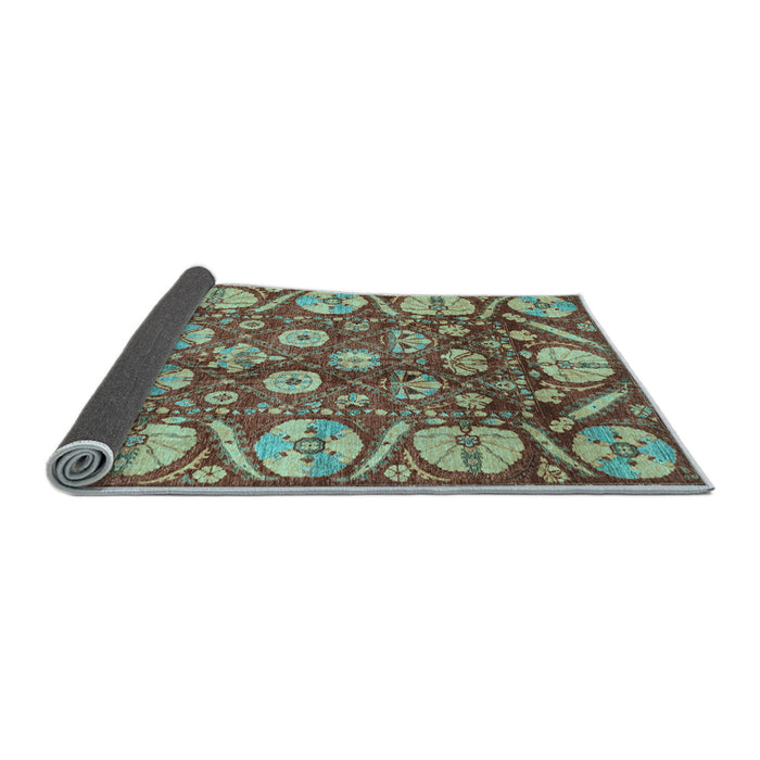 Sideview of Abstract Light Blue Modern Rug, abs4015lblu