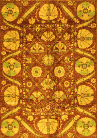 Abstract Yellow Modern Rug, abs4015yw