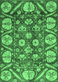 Abstract Emerald Green Modern Rug, abs4015emgrn