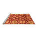 Sideview of Machine Washable Abstract Orange Modern Area Rugs, wshabs4015org