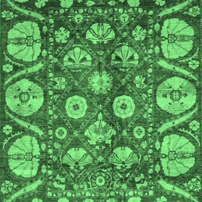 Machine Washable Abstract Emerald Green Modern Area Rugs, wshabs4015emgrn