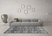 Machine Washable Abstract Gray Modern Rug in a Living Room,, wshabs4015gry