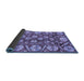 Sideview of Abstract Blue Modern Rug, abs4015blu