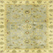 Square Machine Washable Abstract Brass Green Rug, wshabs4016