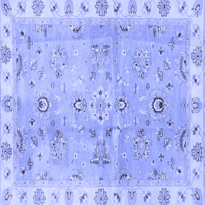 Square Oriental Blue Traditional Rug, abs4016blu