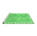 Sideview of Machine Washable Oriental Emerald Green Traditional Area Rugs, wshabs4016emgrn