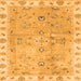 Square Machine Washable Oriental Orange Traditional Area Rugs, wshabs4016org