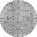 Round Oriental Gray Traditional Rug, abs4016gry