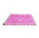 Sideview of Machine Washable Oriental Pink Traditional Rug, wshabs4016pnk