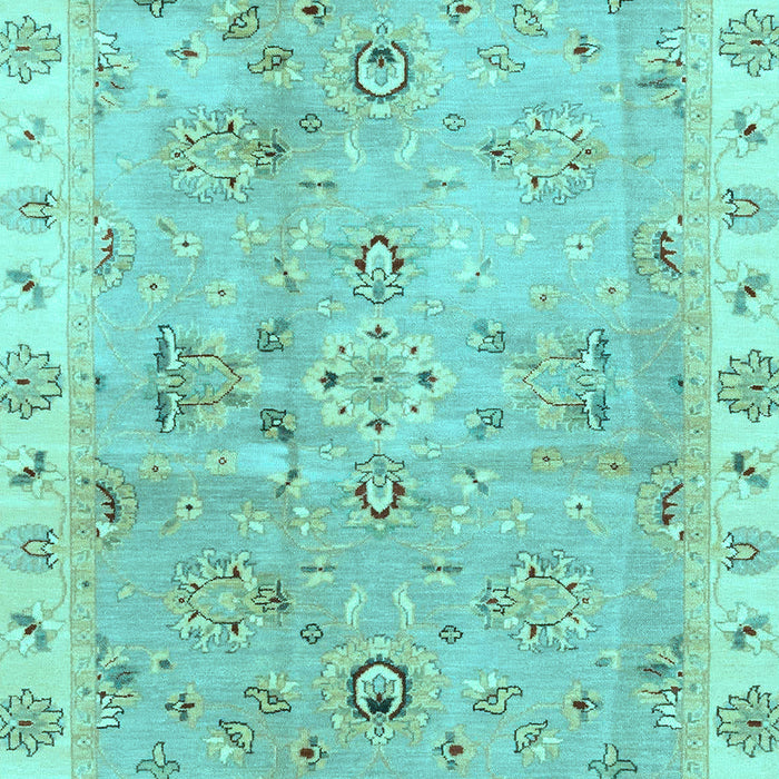Machine Washable Oriental Light Blue Traditional Rug, wshabs4016lblu