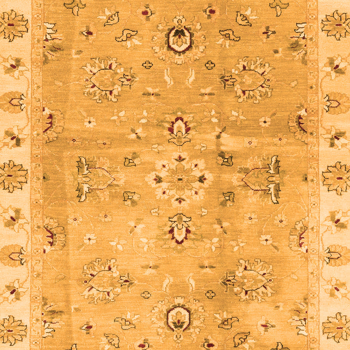 Machine Washable Oriental Orange Traditional Area Rugs, wshabs4016org