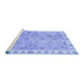 Sideview of Machine Washable Oriental Blue Traditional Rug, wshabs4016blu