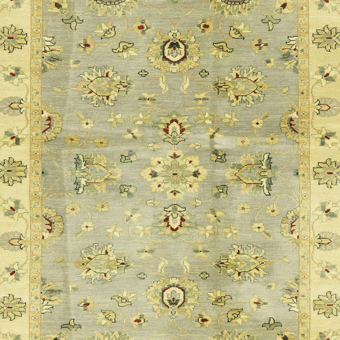 Machine Washable Abstract Brass Green Rug, wshabs4016