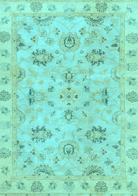 Oriental Light Blue Traditional Rug, abs4017lblu