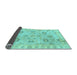 Sideview of Oriental Light Blue Traditional Rug, abs4017lblu