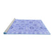 Sideview of Machine Washable Oriental Blue Traditional Rug, wshabs4017blu