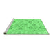 Sideview of Machine Washable Oriental Emerald Green Traditional Area Rugs, wshabs4017emgrn